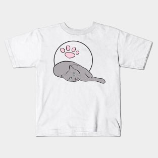 Paw of a cat Kids T-Shirt